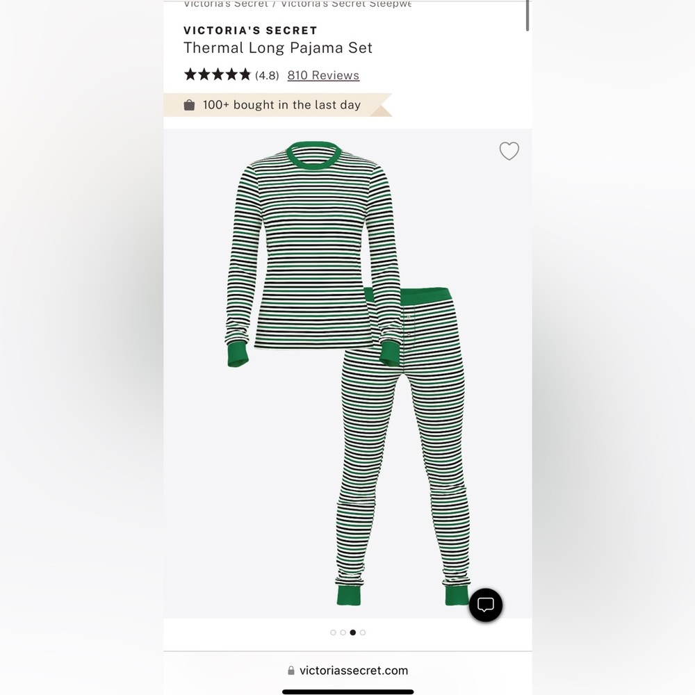 Victoria's Secret thermal long Pajama Set